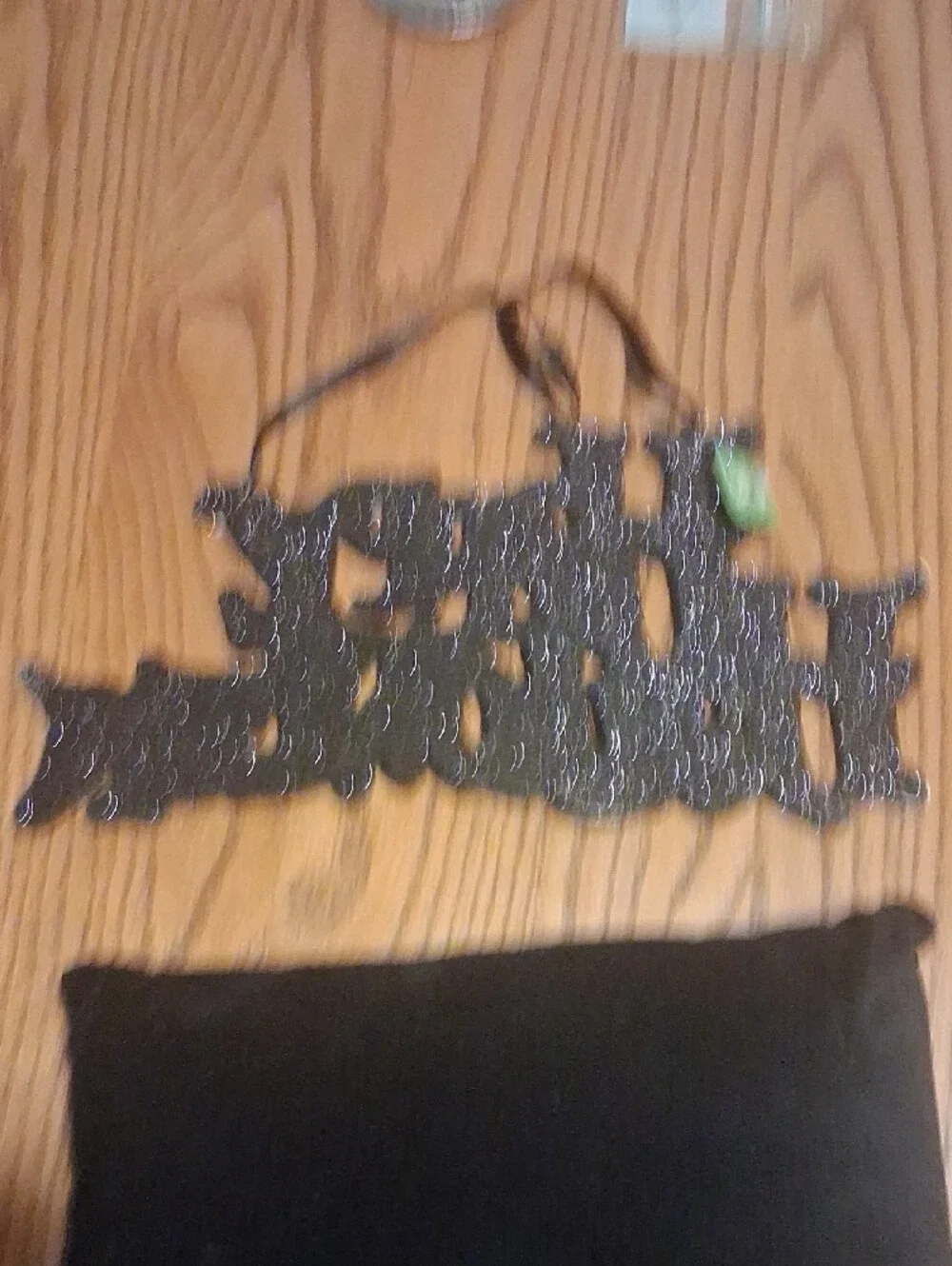 Halloween 'Boo' Decorative Pillow with Rhinestone Spider - Black